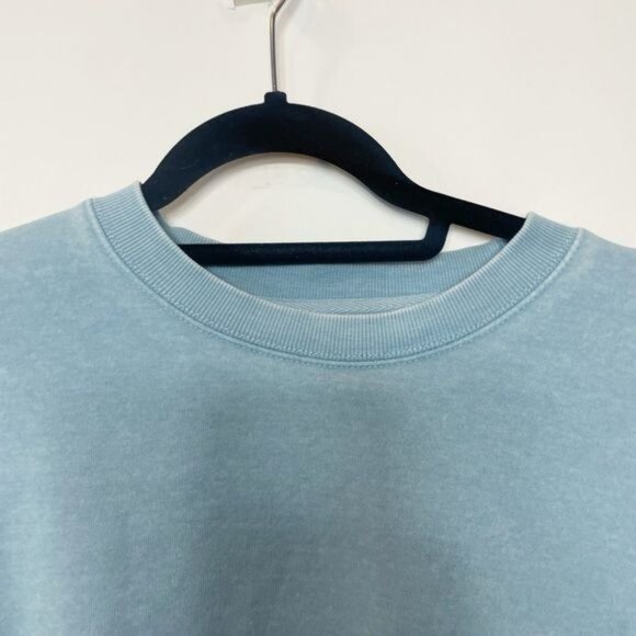 Reflex Burnout Oversized Sweatshirt Light Blue Comfy Loungewear Size Large - Picture 6 of 9